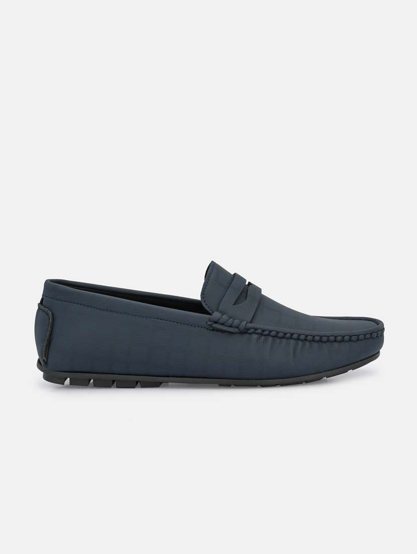 blue synthetic slip on loafers - 18793916 - Standard Image - 2