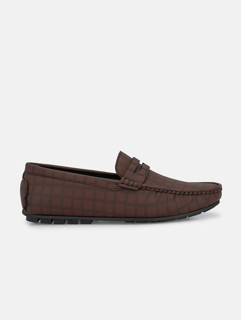 brown synthetic slip on loafers - 18793917 - Standard Image - 2