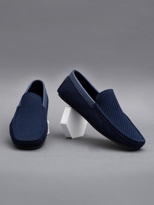 blue mesh & synthetic slip on loafers - 18793920 - Standard Image - 0