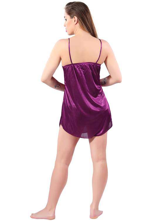 solid two piece night wear set - 18801308 - Standard Image - 2