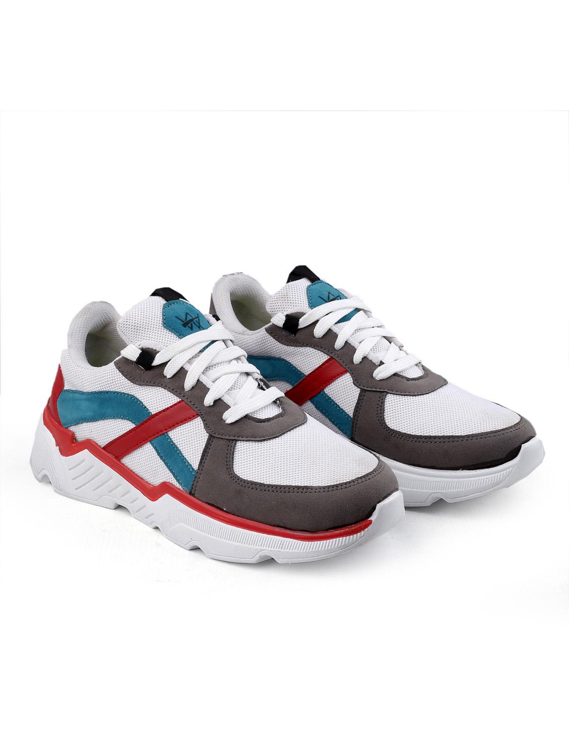 multi colored synthetic lace up sneakers - 18801570 - Standard Image - 2