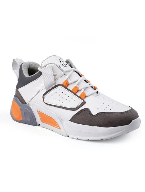 multi colored synthetic lace up sneakers - 18801573 -  Standard Image - 0