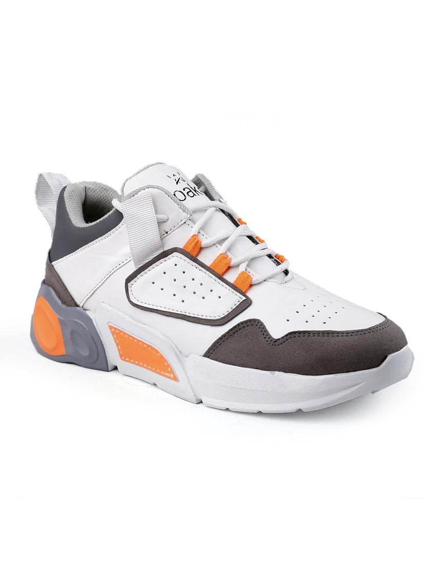 multi colored synthetic lace up sneakers - 18801573 -  Zoom Image - 0