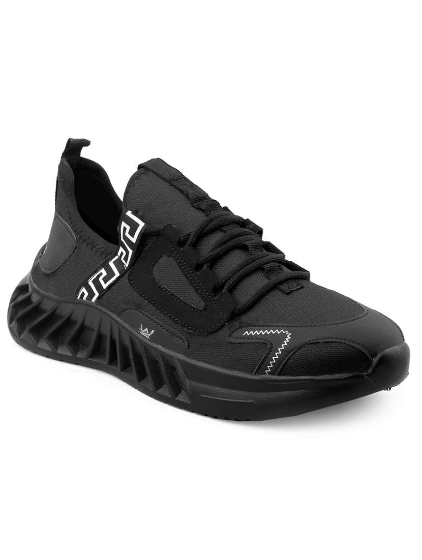 multi colored synthetic lace up sneakers