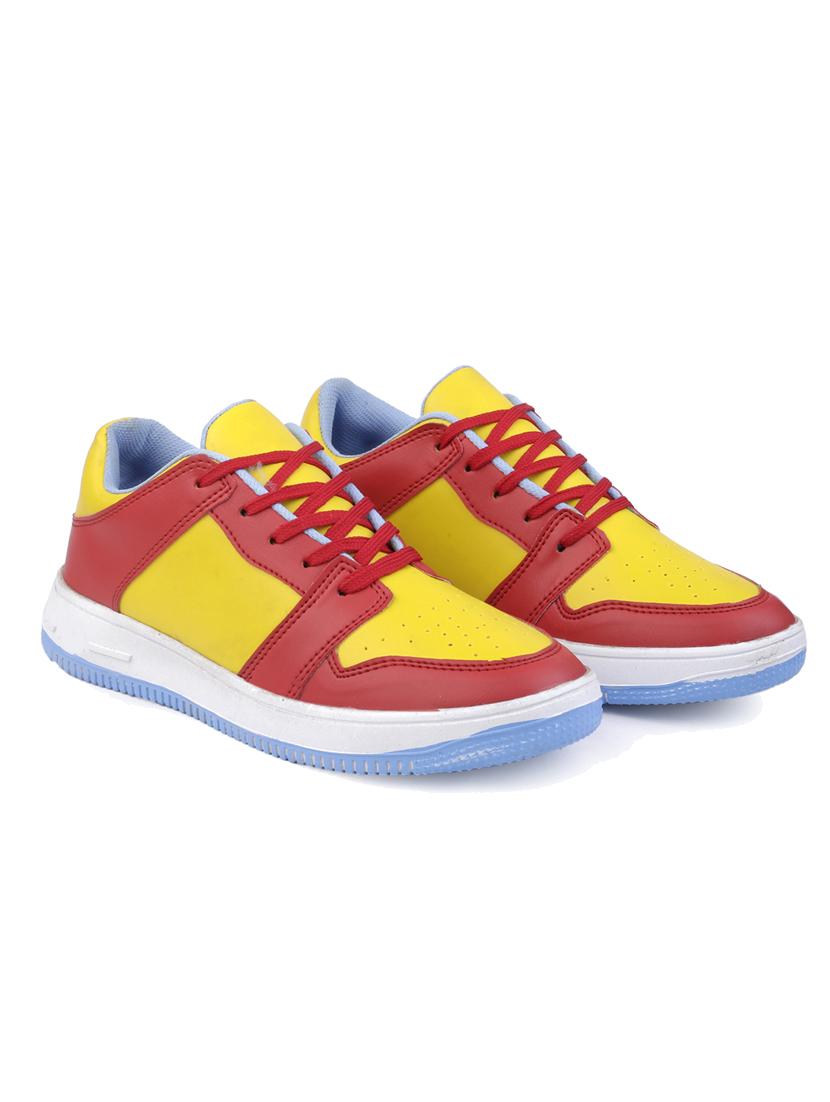 multi colored synthetic lace up sneakers - 18801586 - Standard Image - 2