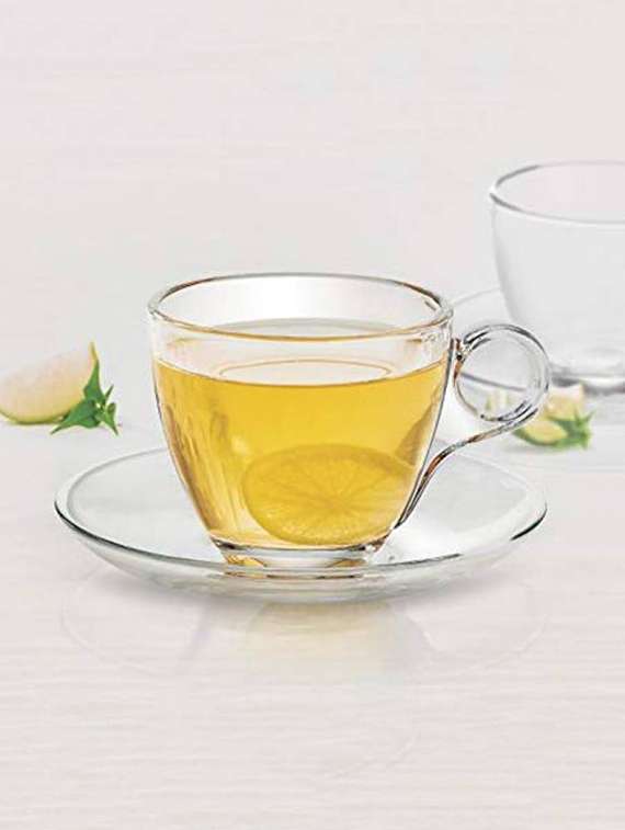 designer & stylish transparent tea/coffee cup, glass, pack of 2