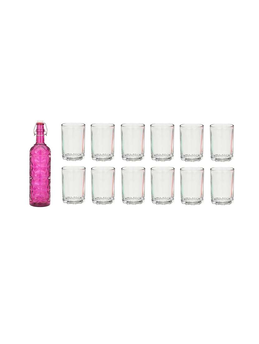 water milk serving and storing bottle and glass set- a661