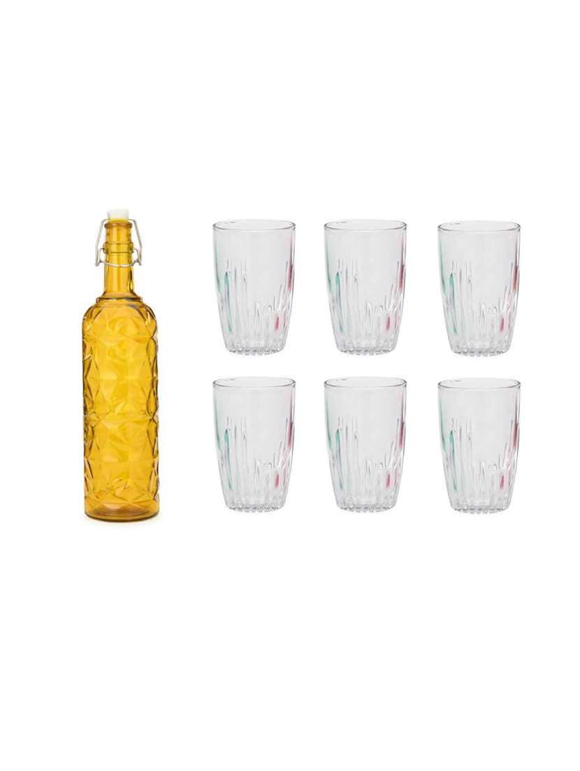 water milk serving and storing bottle and glass set 