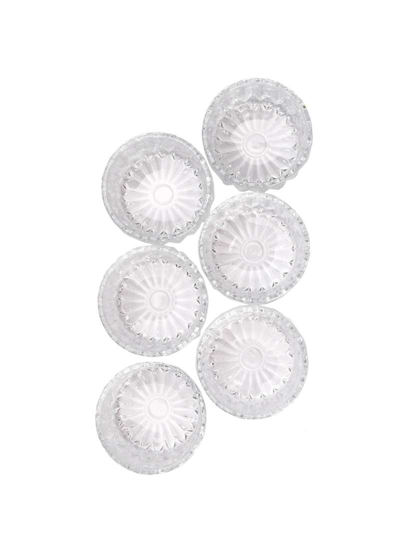 multi-purpose tableware snack/ veritable serving bowl, glass, pack of 6