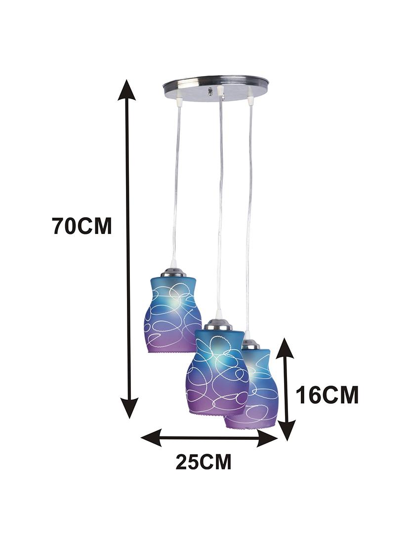 somil new design pendant hanging lamp, colorful glass shade with metal ceiling fitting fixture - 18808312 - Standard Image - 2