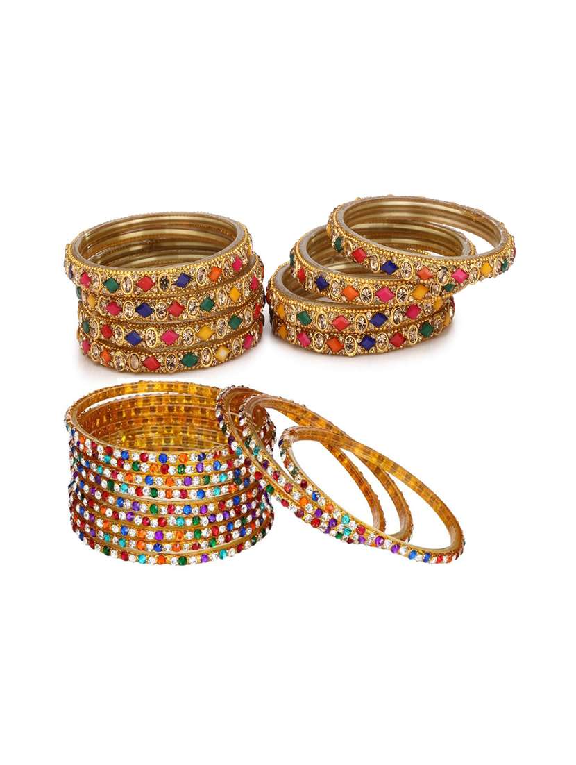 multi colored glass bangle