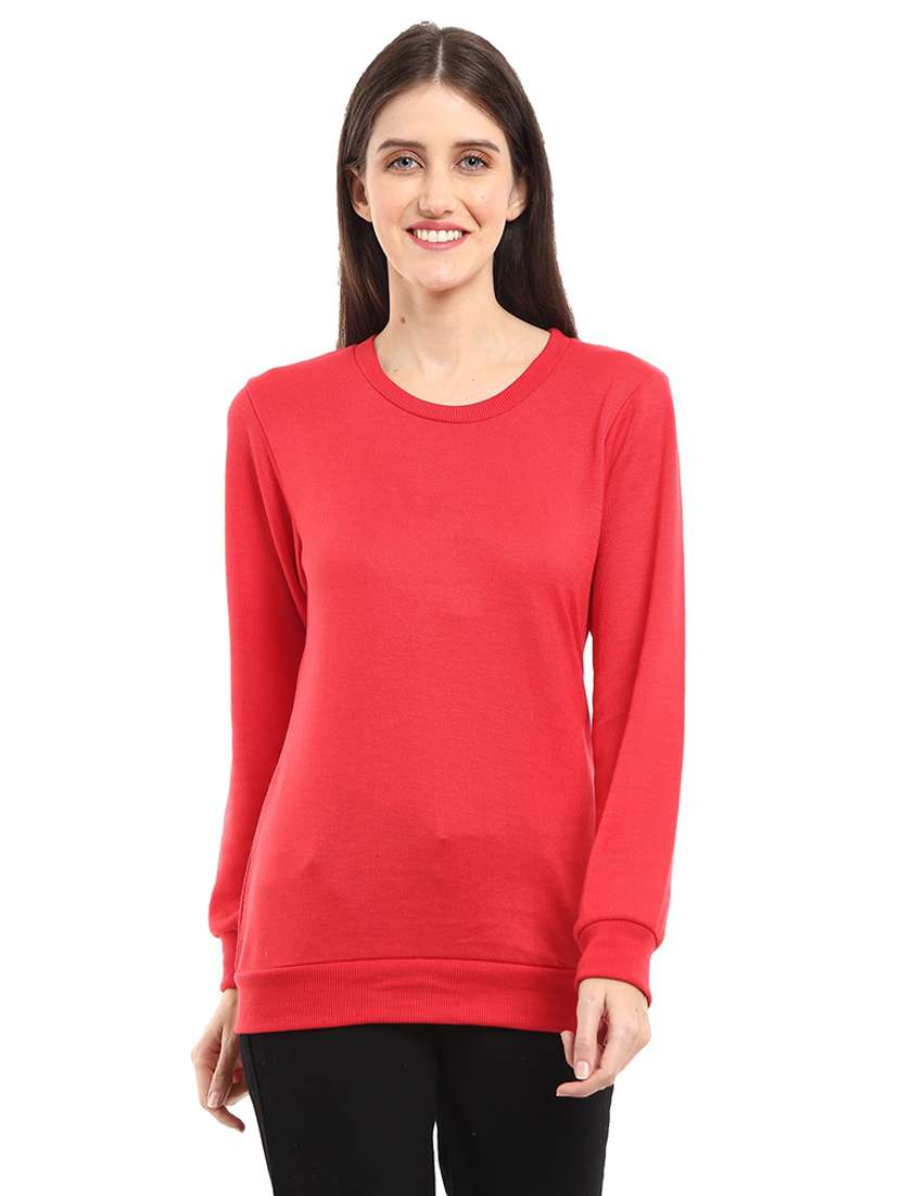 round neck solid pullover