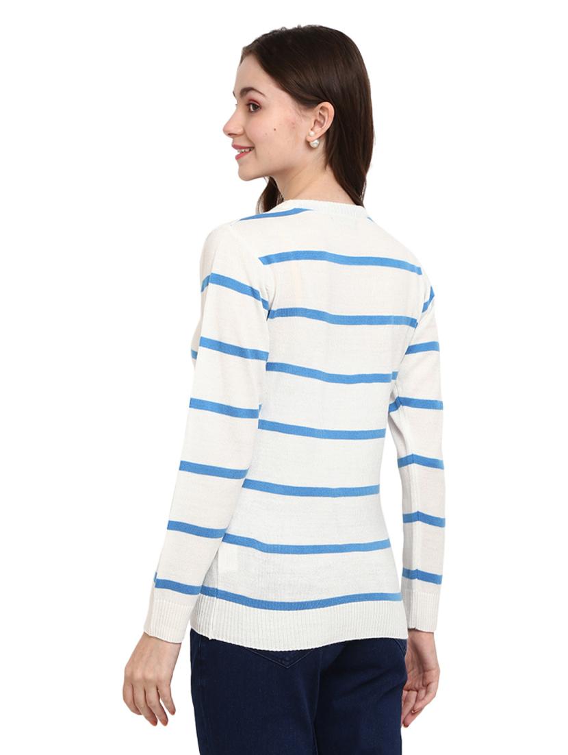 round neck striped pullover - 18823152 - Standard Image - 2
