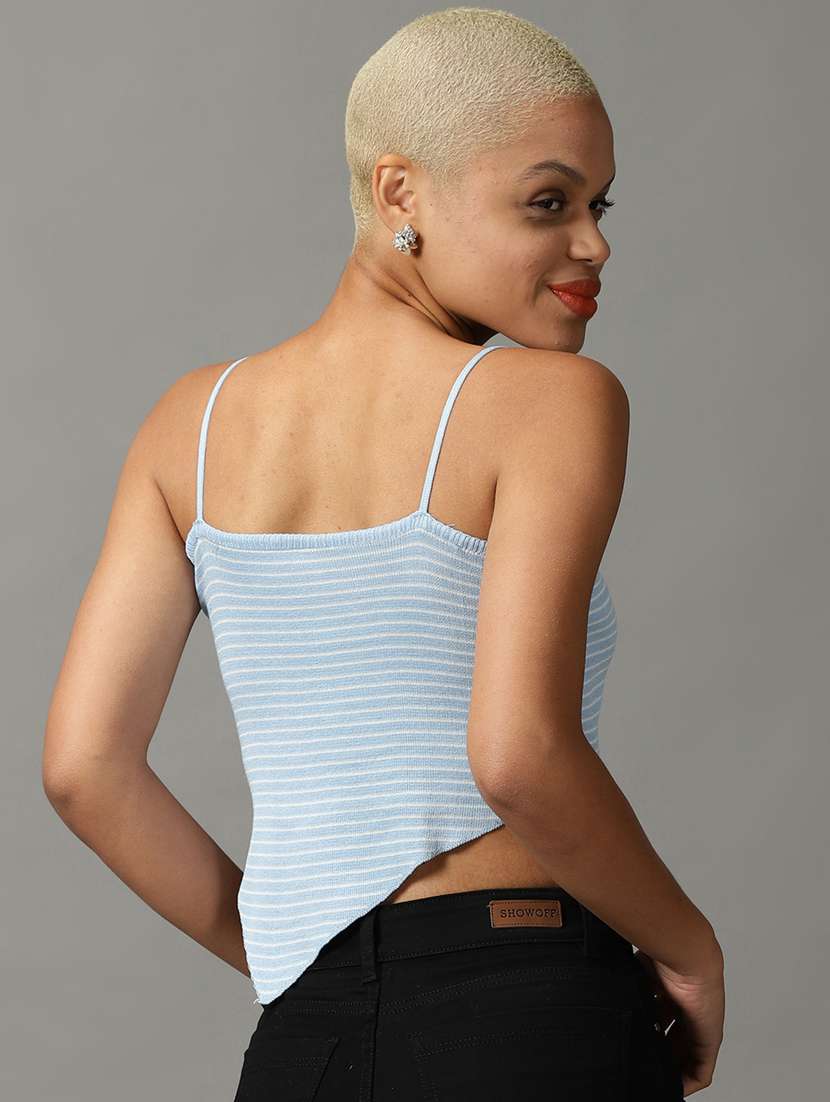 women's crop shoulder strap top - 18824205 -  Standard Image - 2