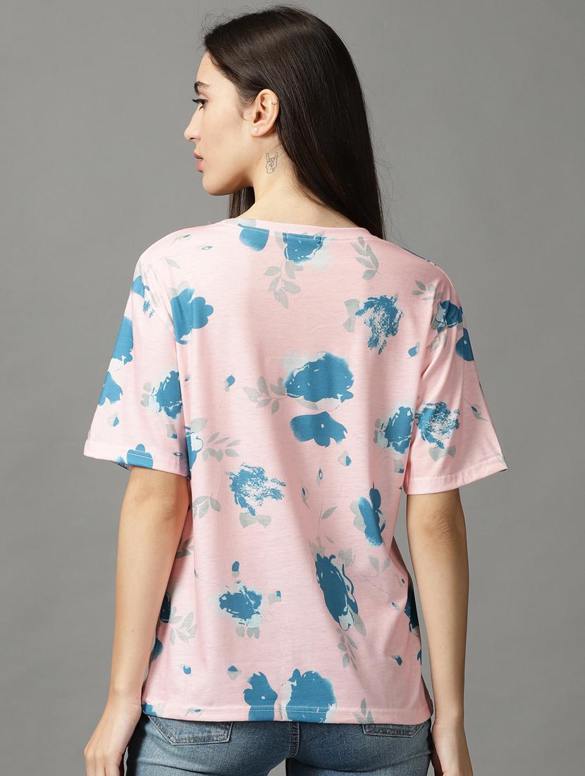 women's all over print round neck t-shirt - 18824207 - Standard Image - 2