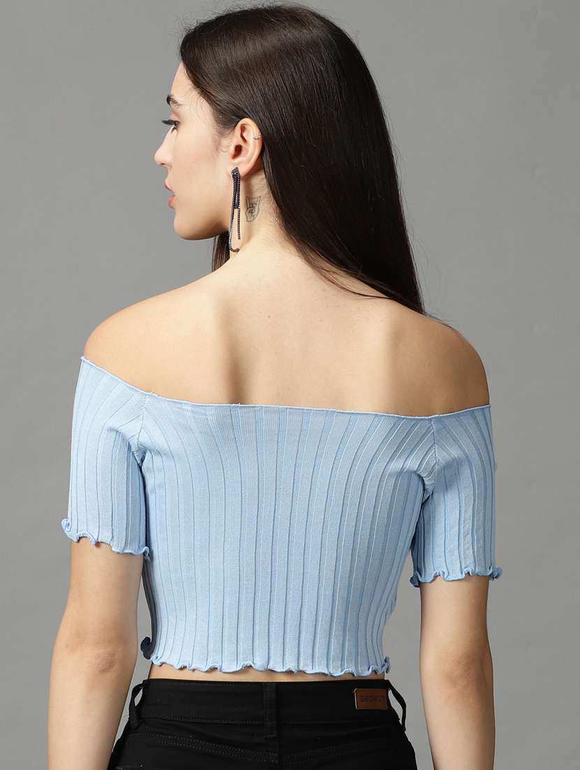 women's crop off shoulder top - 18824217 -  Standard Image - 2