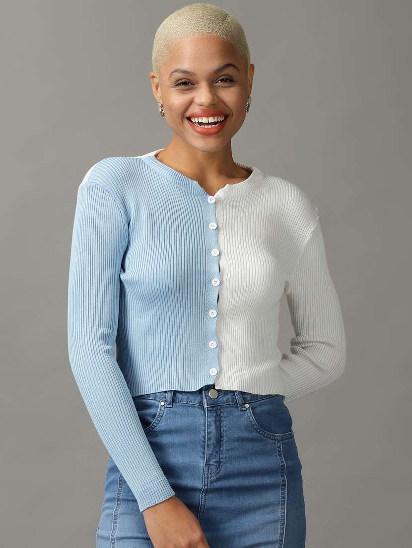 women's blouson round neck top