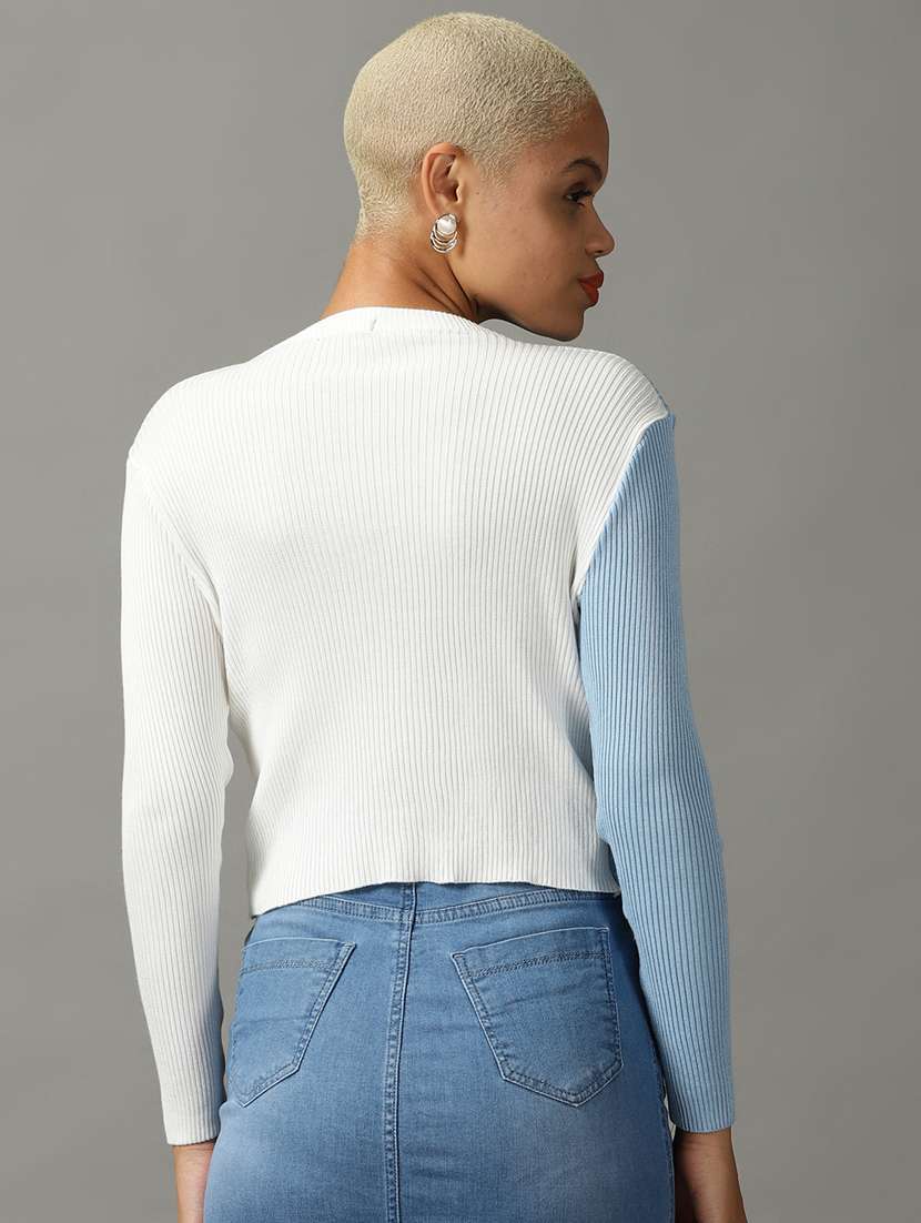 women's blouson round neck top - 18824226 - Standard Image - 2