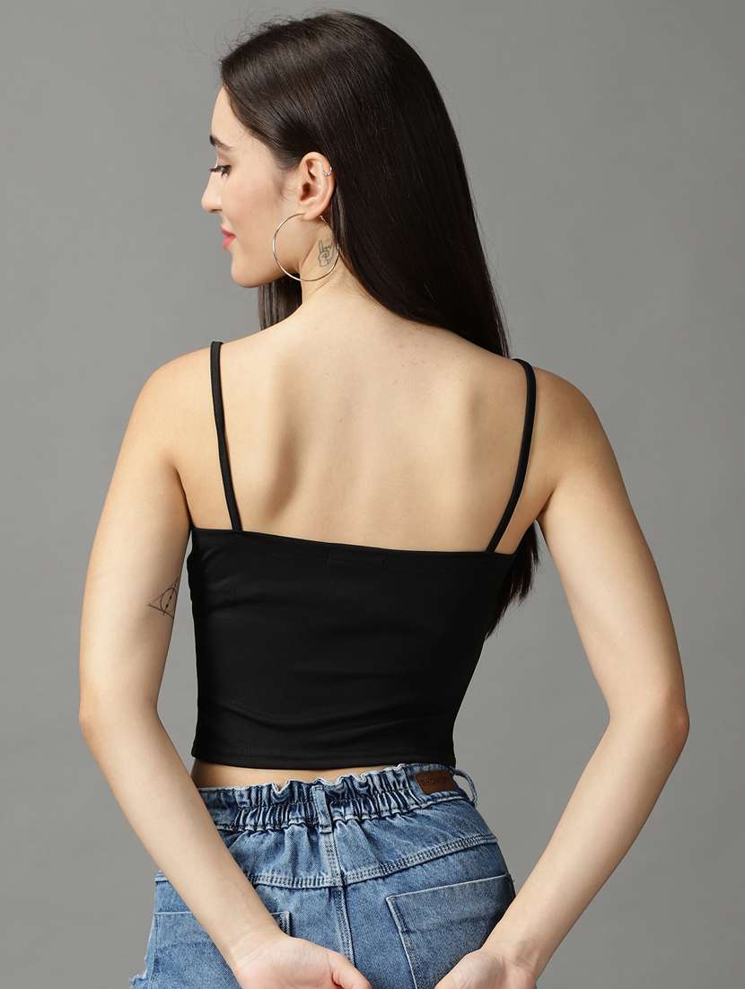women's crop v neck top - 18824230 -  Standard Image - 2