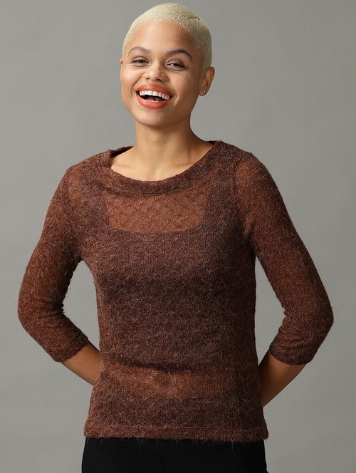 brown wool regular top - 18824294 -  Standard Image - 0