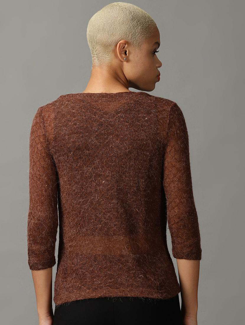 brown wool regular top - 18824294 - Standard Image - 2
