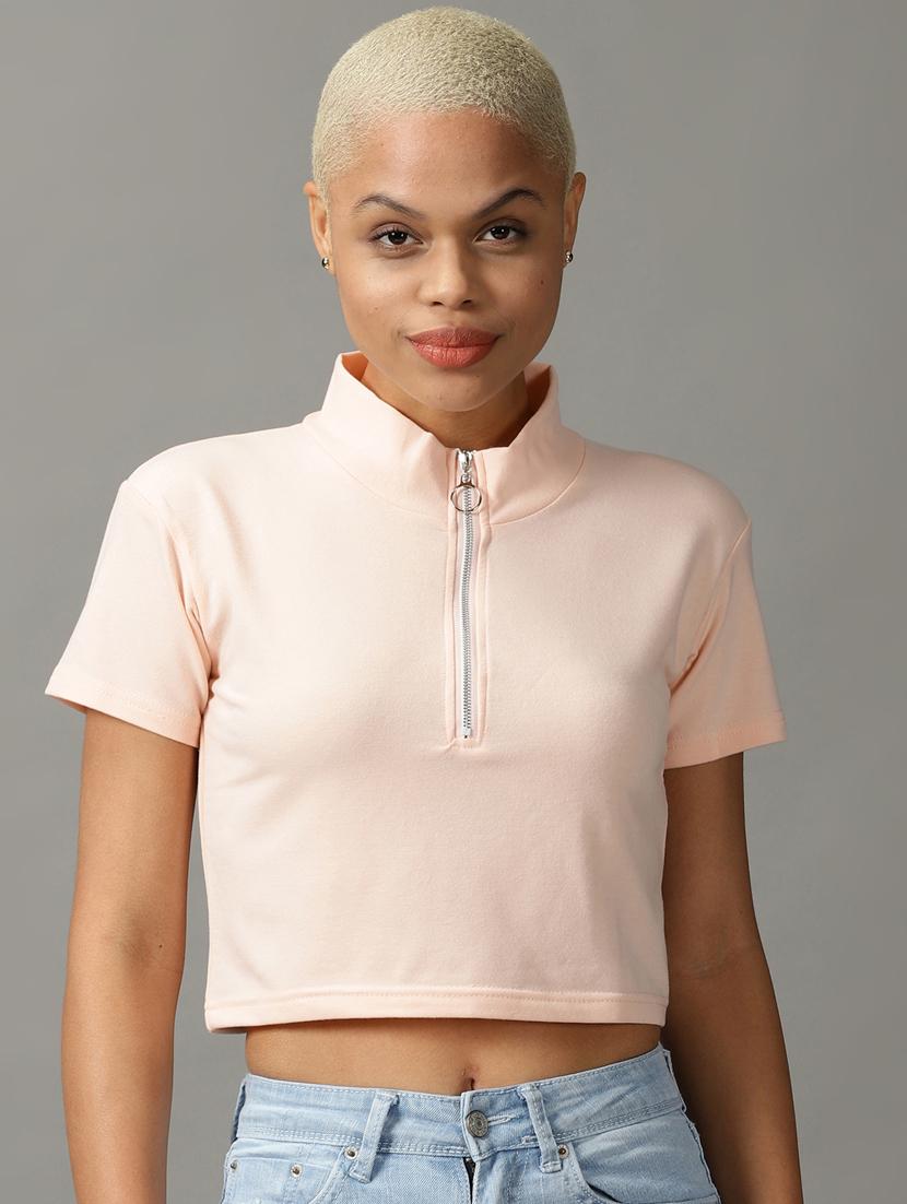 women's crop high neck top - 18824298 - Zoom Image - 0