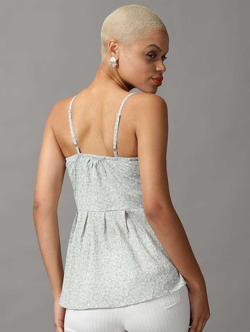 women's peplum shoulder strap top - 18824305 -  Standard Image - 2