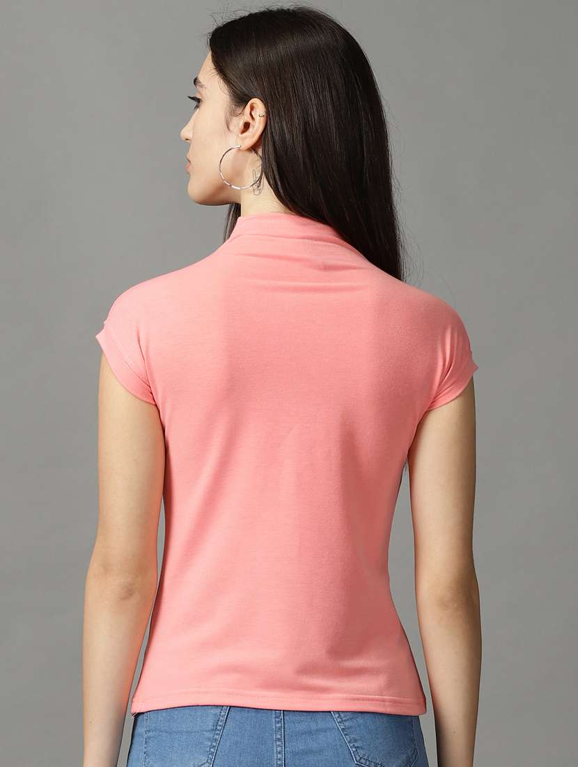 women's straight high neck top - 18824330 - Standard Image - 2
