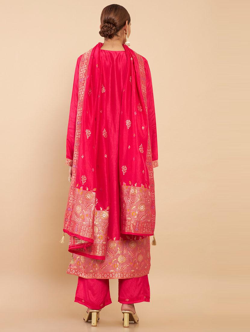 embroidered unstitched suit set - 18826867 - Standard Image - 2