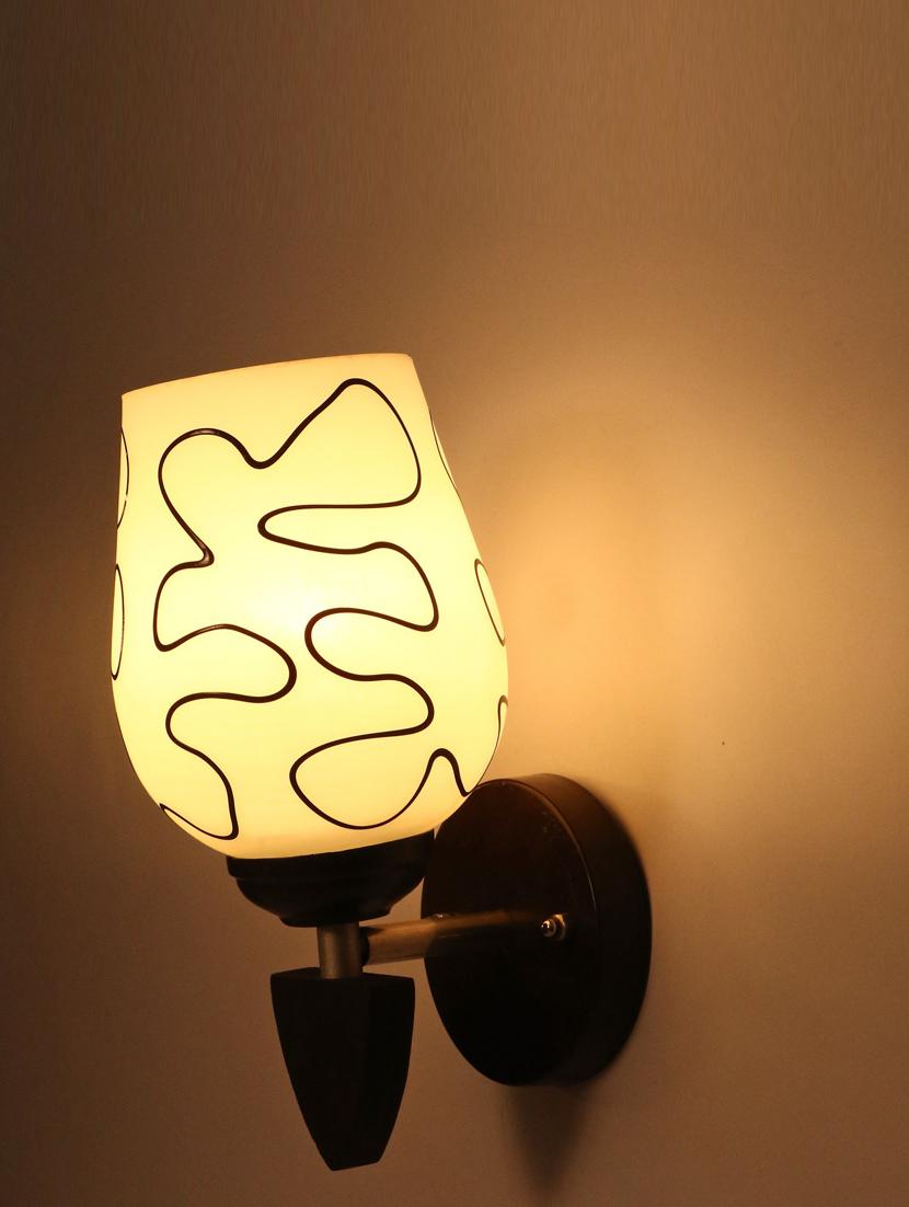 somil decorative wall lamp light glass wall light black - pack of 2 rt15 - 18837125 - Standard Image - 2