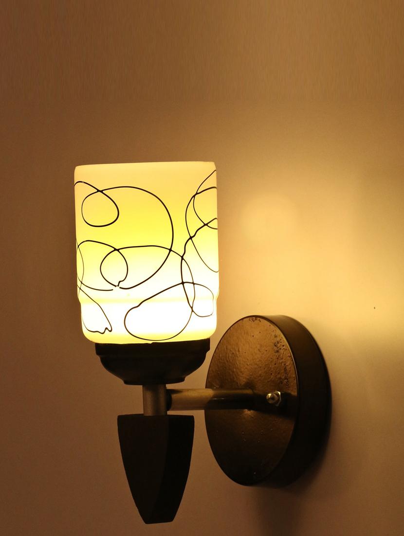 somil decorative wall lamp light glass wall light black - pack of 4 rt99 - 18837370 - Standard Image - 2