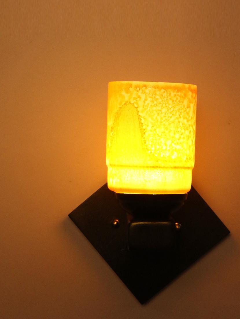 somil flat style designer led sconce wall lamp/ light, 7 watt, yellow, glass, wood, (set of two)-mot68 - 18837618 - Standard Image - 2