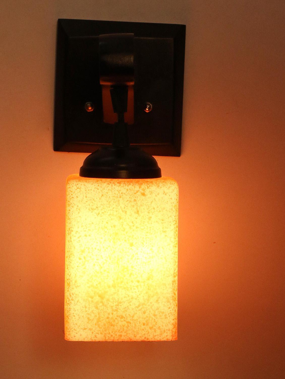somil pendant decorative led wall lamp/ light, orange, glass, wood, 7 watt (set of 4)-mn72 - 18838104 - Standard Image - 2