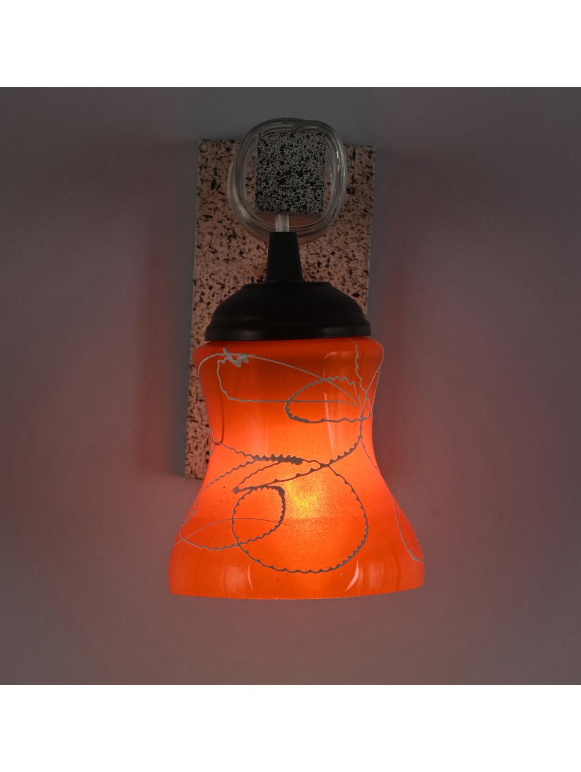 somil designer wood pendant wall light / night lamp of colorful glass shade (set of two)-w71 - 18838337 - Standard Image - 2