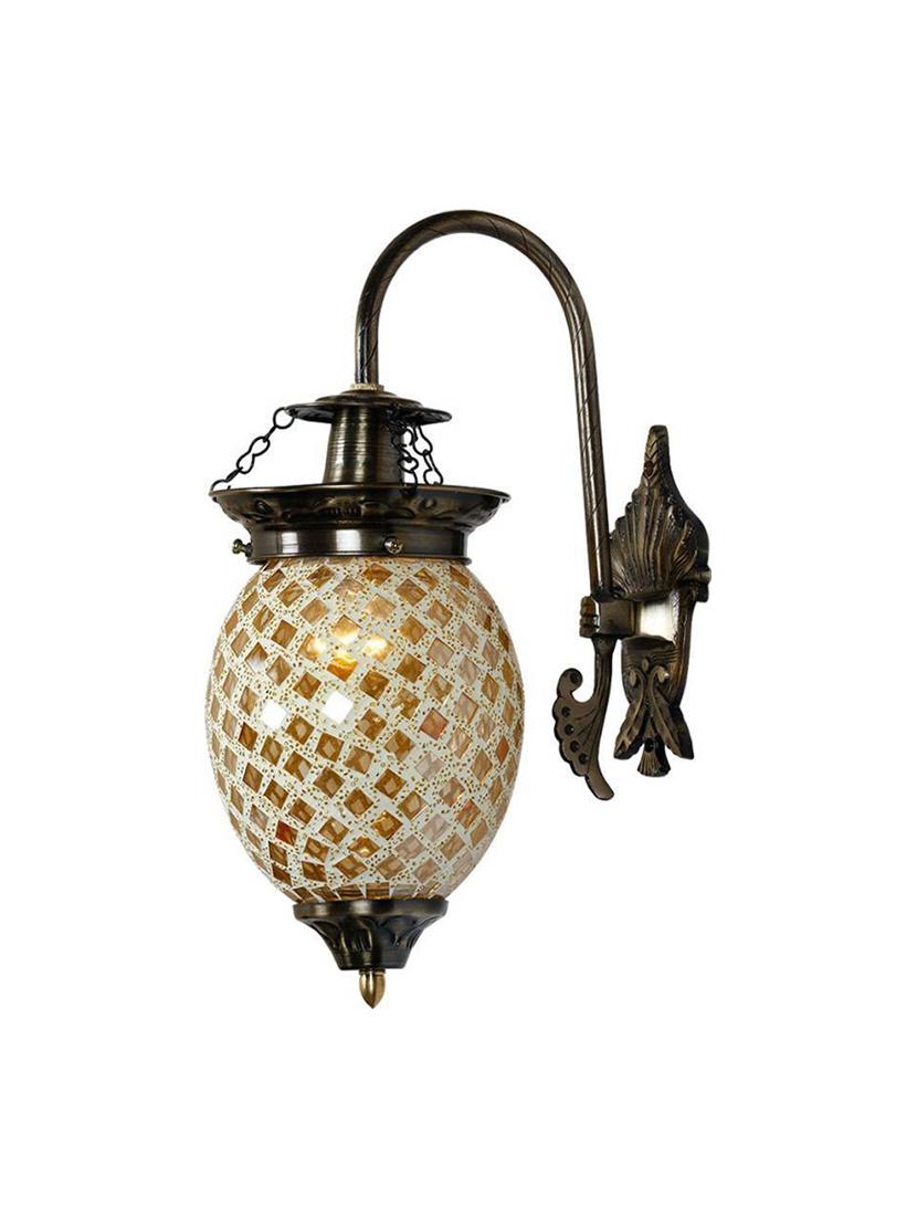 somil attractive royal down to earth metal fitting decorative colorful glass wall lamp-dn11 - 18840588 - Standard Image - 2