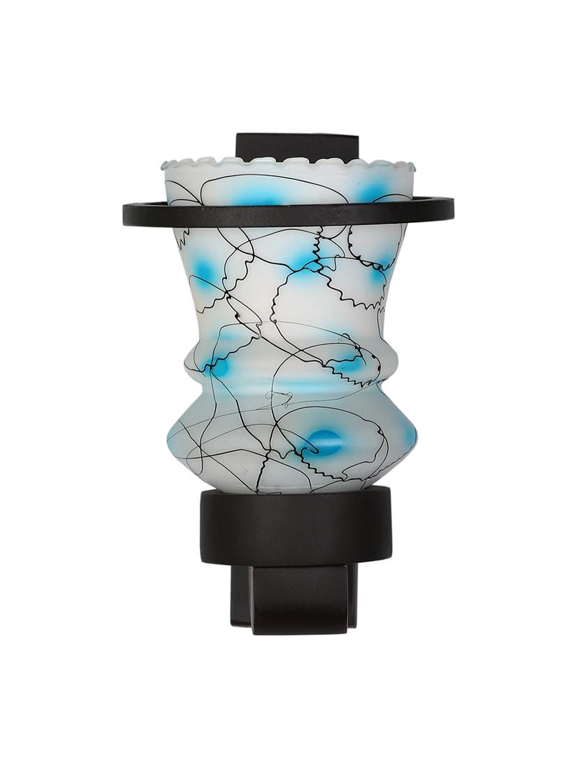 designer hand decorative colorful glass wall lamp light with stylish wooden fitting ( set of two )-el77 - 18840592 - Standard Image - 2