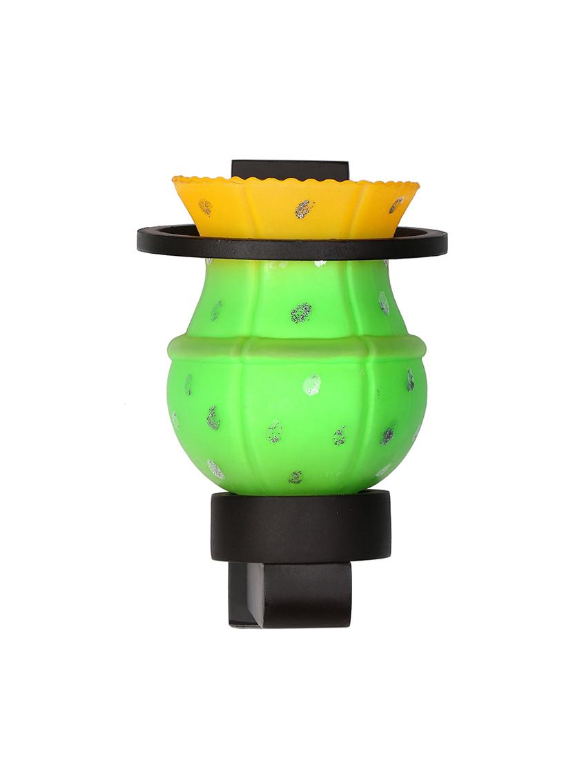 designer hand decorative colorful glass wall lamp light with stylish wooden fitting ( set of four )-el106 - 18840623 - Standard Image - 2