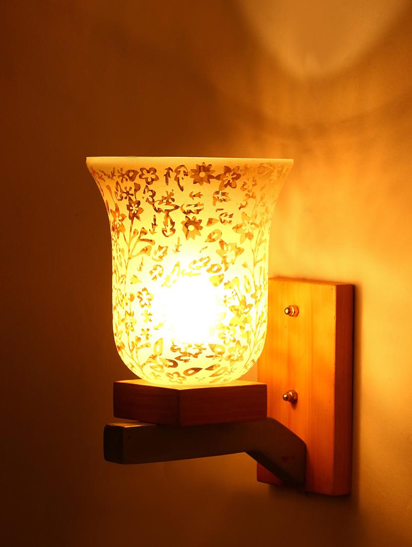 somil vintage glass wall lamp (hand decorative with golden design) set of 4 a36 - 18840756 - Standard Image - 2