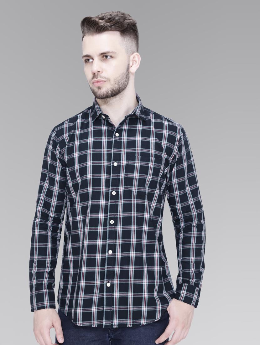 blue cotton casual shirt - 18841815 - Zoom Image - 0