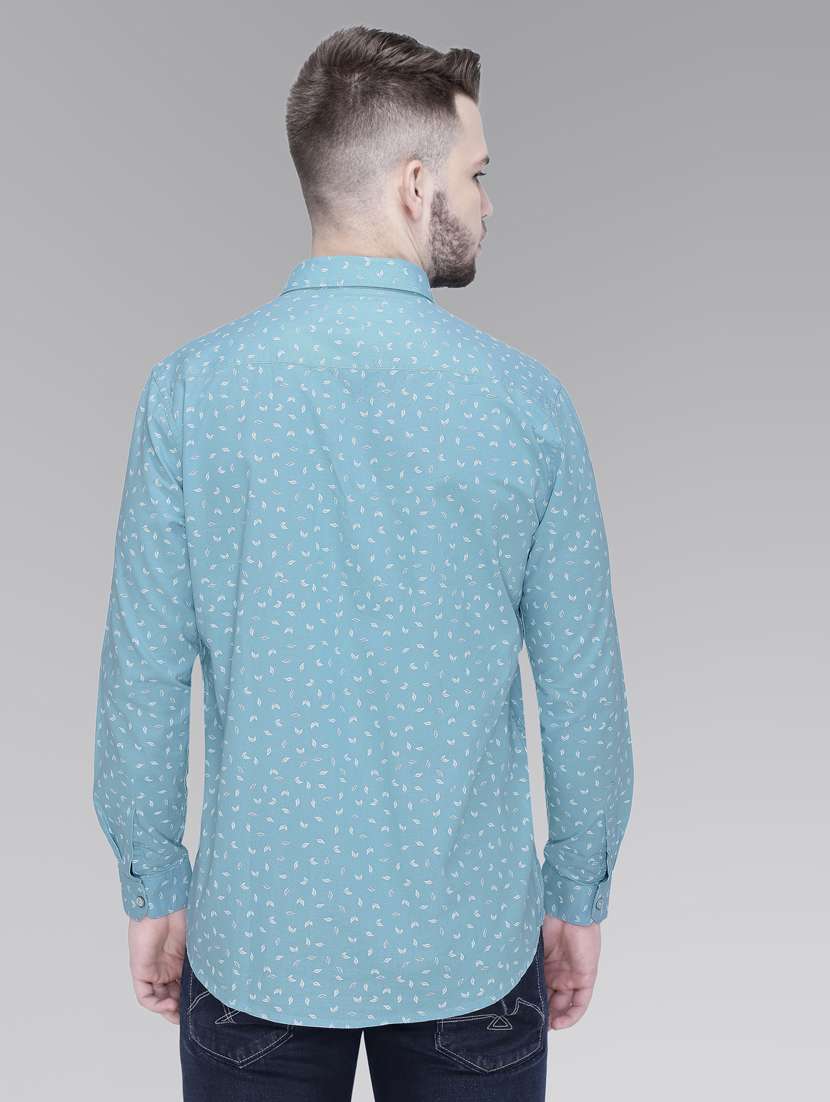 blue cotton casual shirt - 18841817 - Standard Image - 2