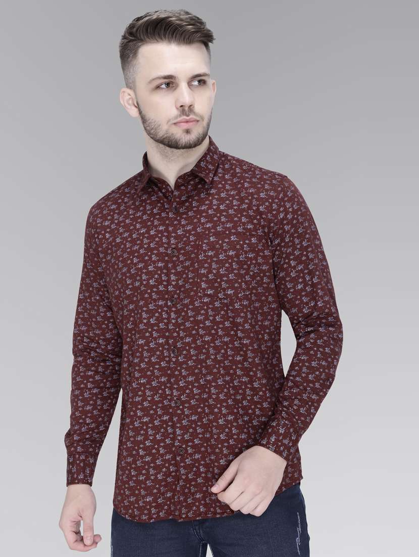 red cotton casual shirt