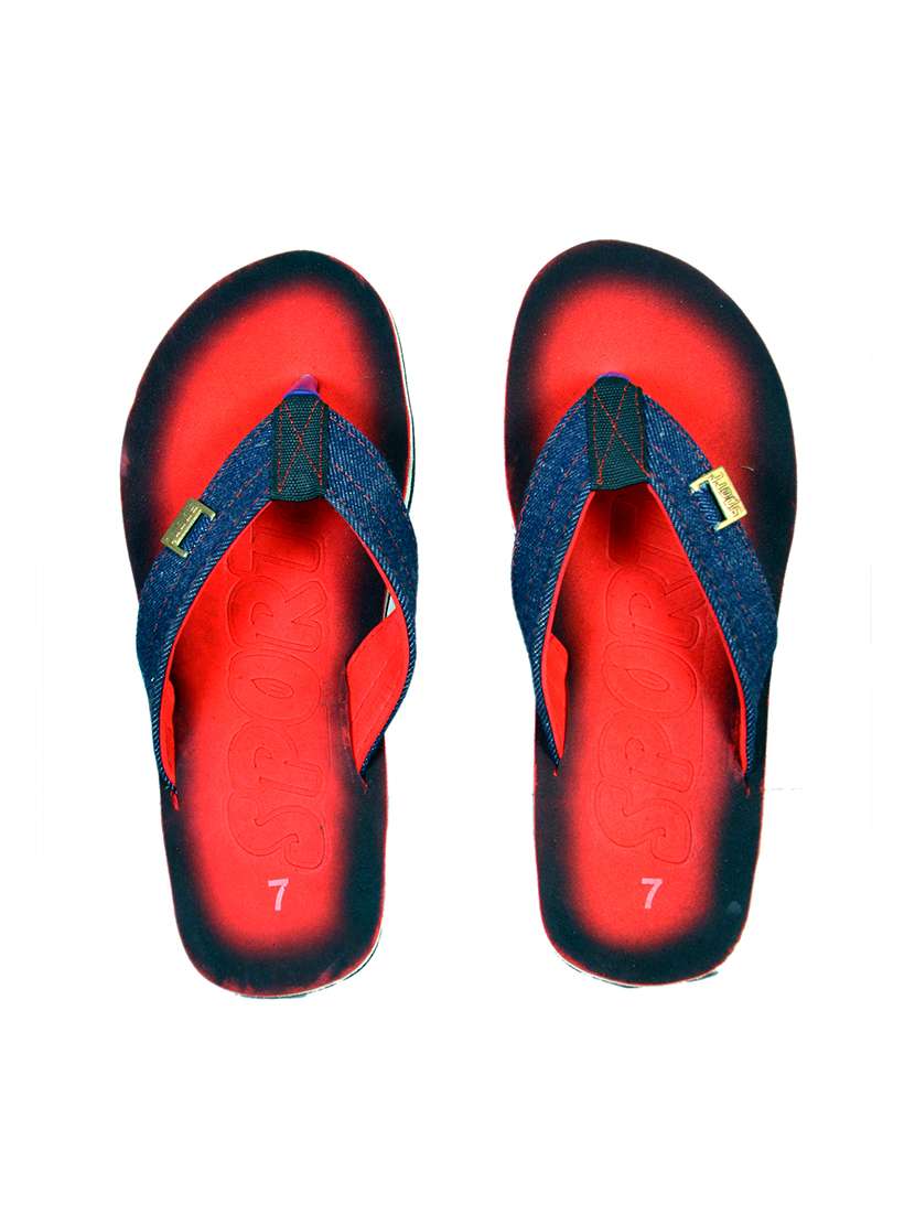 multi colored slip on flip flop