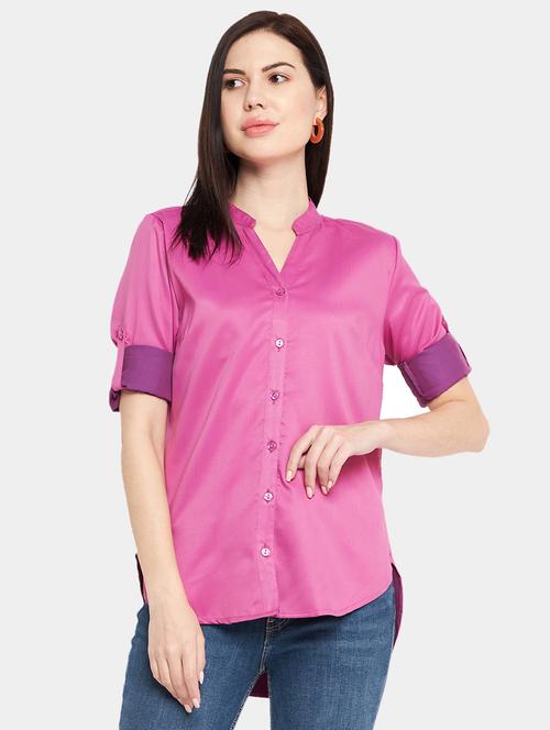 pink polyester regular shirt - 18842091 -  Standard Image - 0