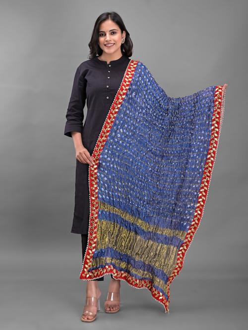 grey art silk dupatta - 18843139 -  Standard Image - 0