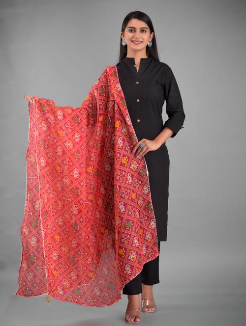 pink cotton dupatta - 18843154 -  Standard Image - 0