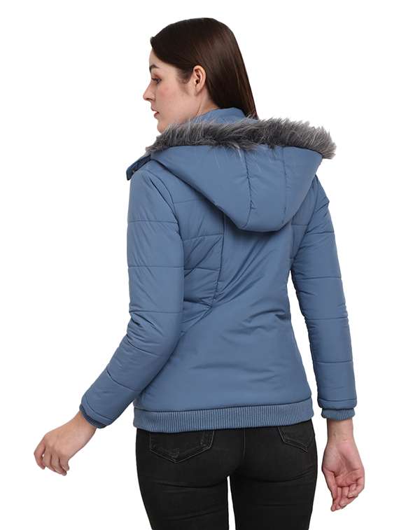 women solid long sleeve quilted jacket  - 18844583 -  Standard Image - 2