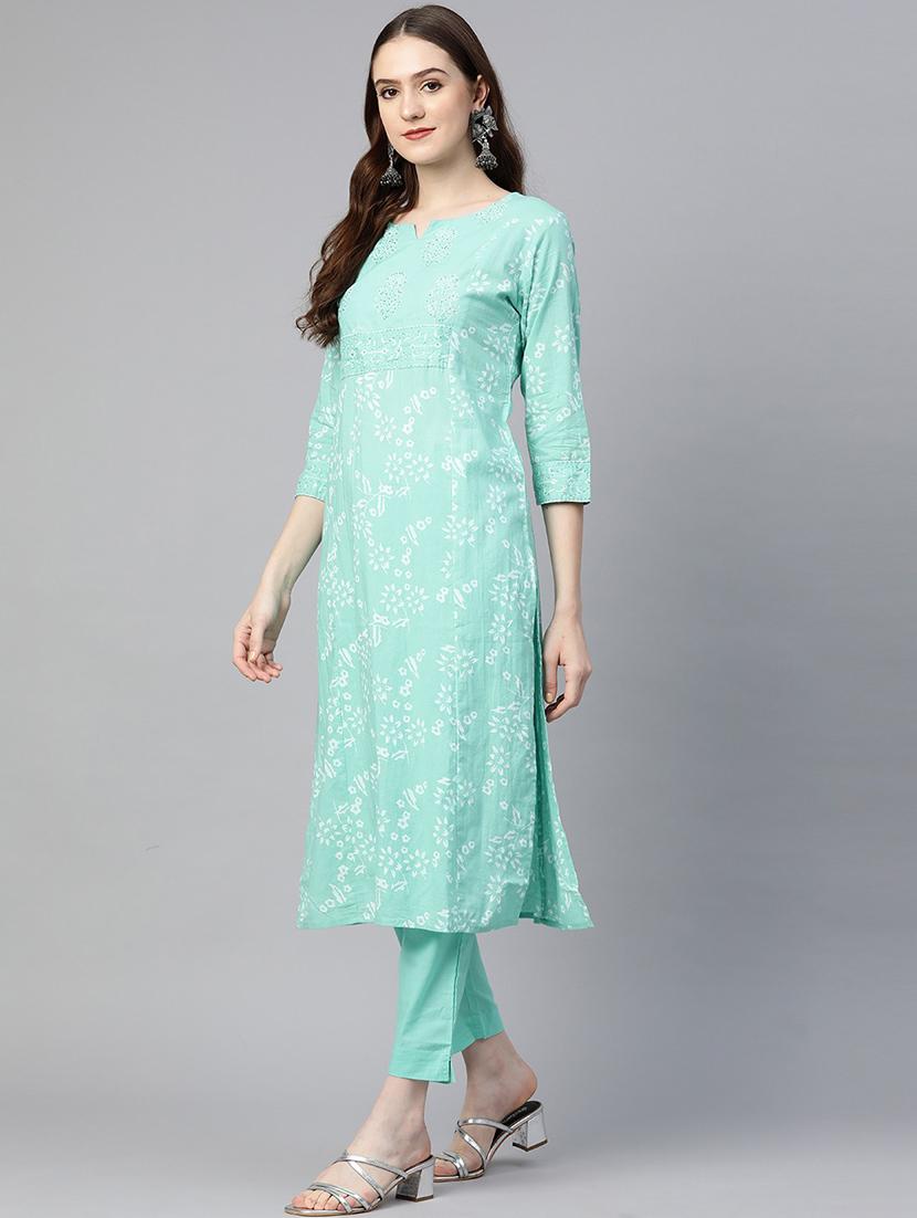 printed kurta pant set - 18847880 - Standard Image - 2