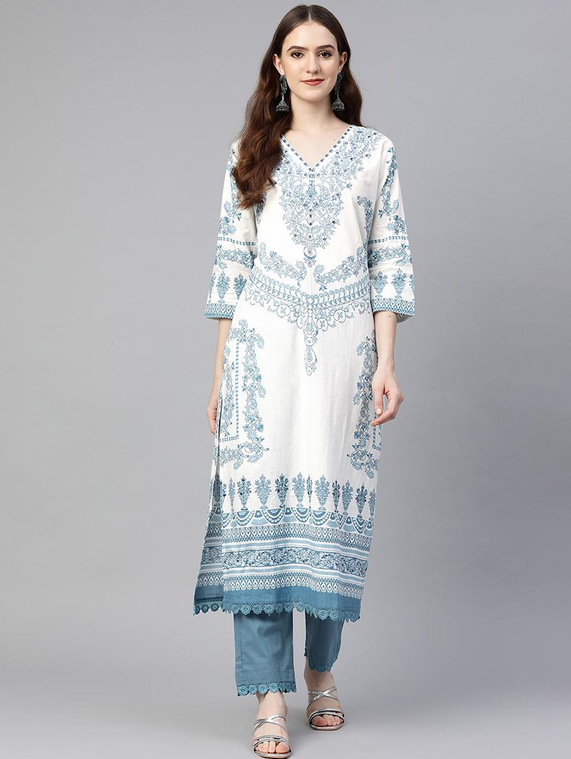 printed kurta pant set 