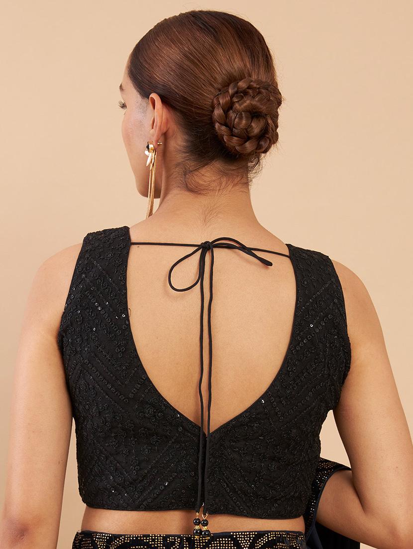 black net regular blouse - 18858016 - Standard Image - 2