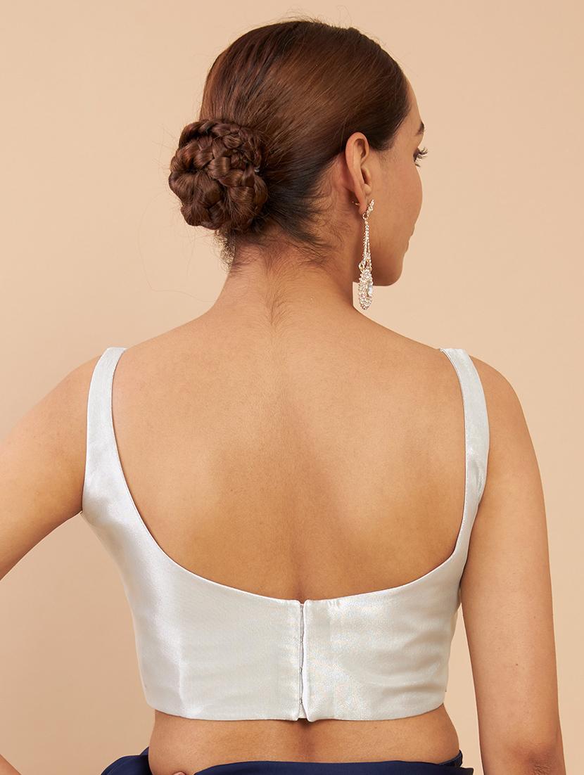silver tissue regular blouse - 18858021 - Standard Image - 2